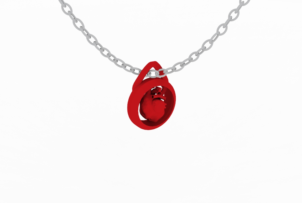 ciondolo cuore forato